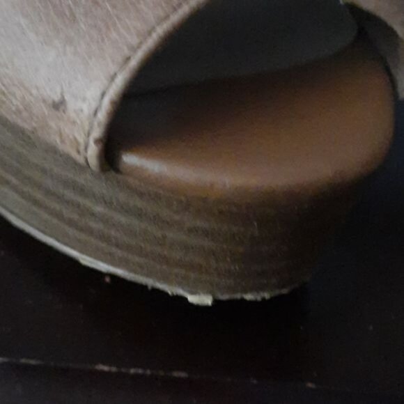 Steve Madden Tan Giaa Open Toe Platform Shoe Sling Back Sandals  Size 8 - Picture 6 of 11